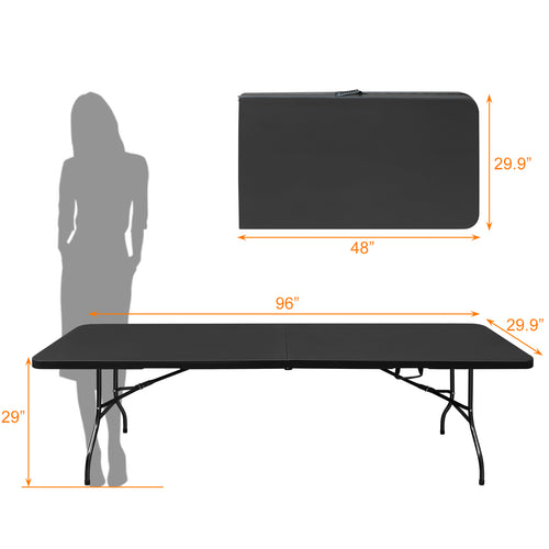 8ft Folding Table for Camping, Picnics, and Parties