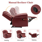 Manual Recliner Loveseat with Hide-Away Storage