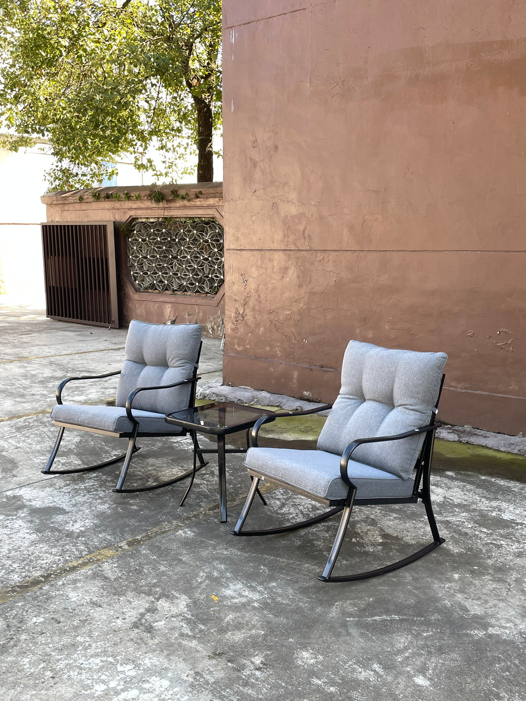 Rocker Set Chair and Teapoy - Medium