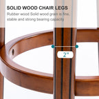 Cowtop Leather Wooden Bar Stools