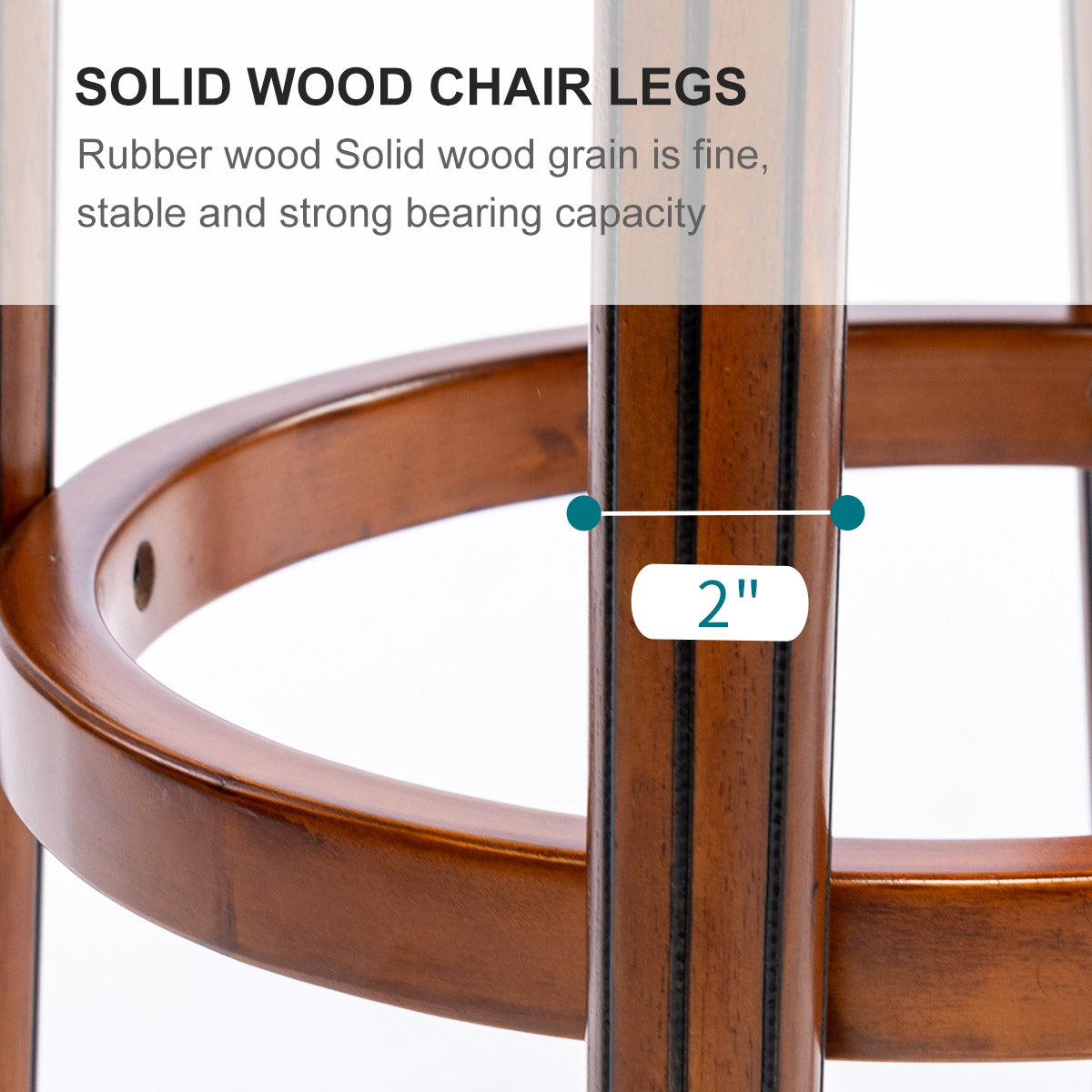 Cowtop Leather Wooden Bar Stools
