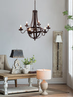6-Light Metal Chandelier