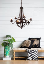 6-Light Metal Chandelier