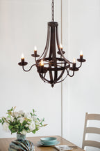 6-Light Metal Chandelier
