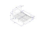 Queen Size Upholstered Platform Bed Frame with Headboard