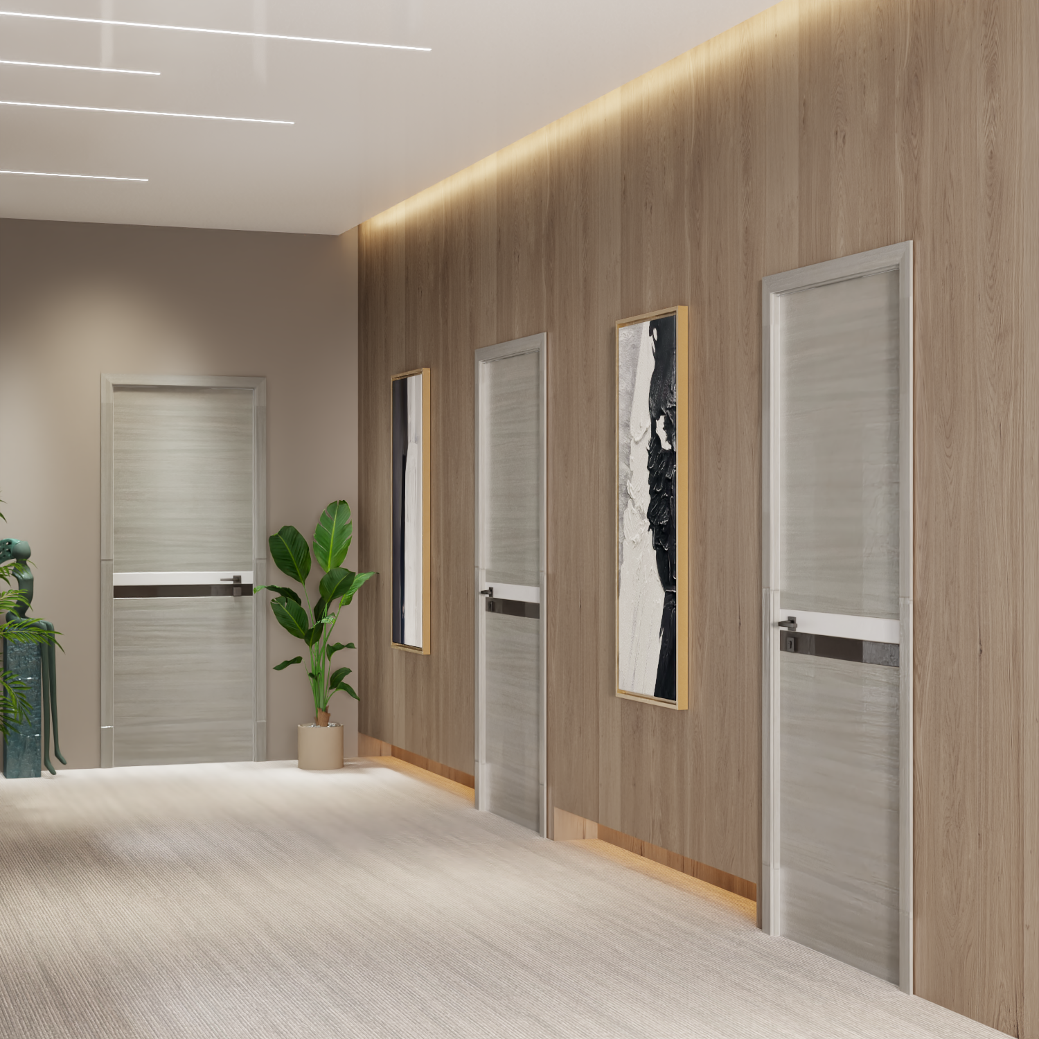CRAZY ELF 32" x 84" Melamine Integrated Door Slab