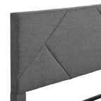 Queen Size Upholstered Platform Bed Frame with Headboard