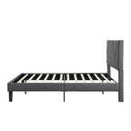 Queen Size Upholstered Platform Bed Frame with Headboard