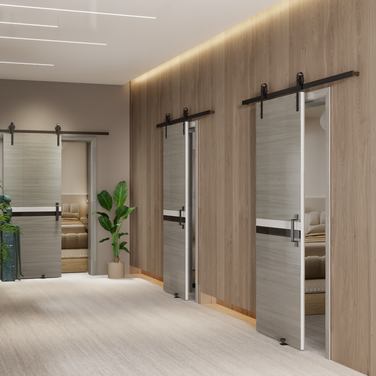 Crazy Elf 36"x80" Melamine Integrated Door Slab