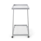 Modern Iron Base & Tempered Glass Bar Cart