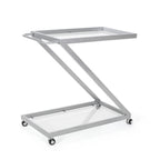 Modern Iron Base & Tempered Glass Bar Cart