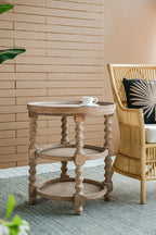 D23.5 x 25" Round 3-Tiered Side Table