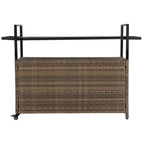 Outdoor Wicker Bar Cart - Stylish Serving Solution