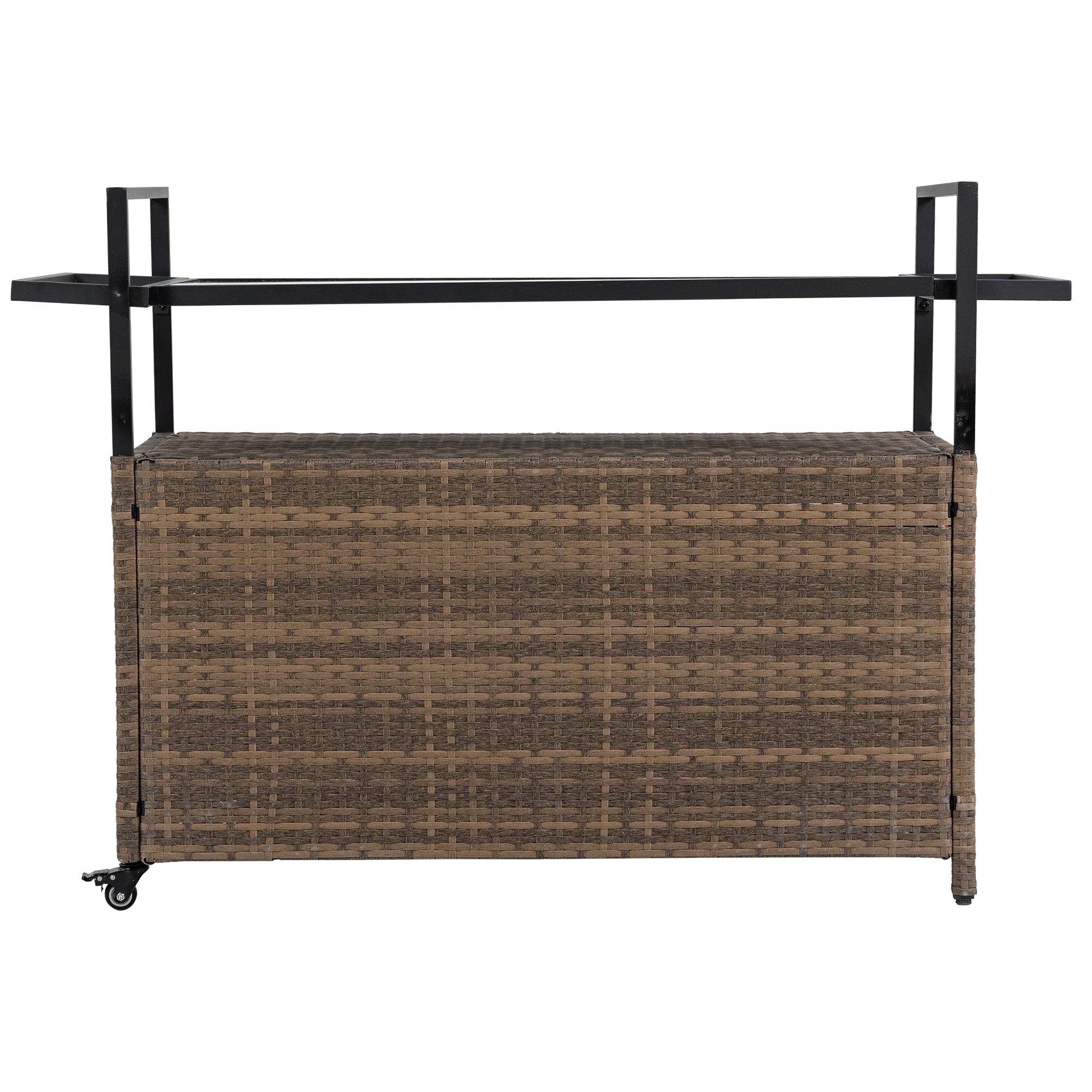 Outdoor Wicker Bar Cart - Stylish Serving Solution