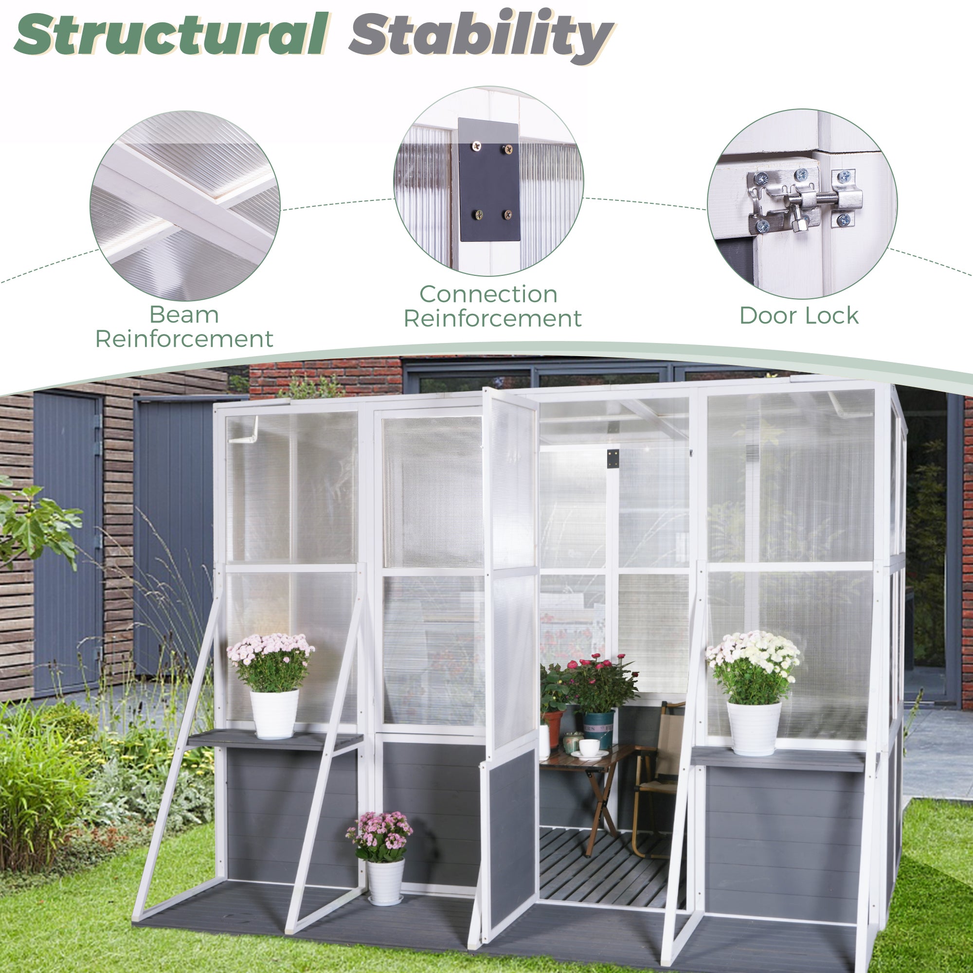 Wooden Lean To Greenhouses for Outdoors