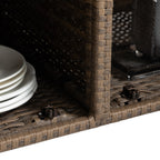 Outdoor Wicker Bar Cart - Stylish Serving Solution