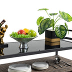 Outdoor Wicker Bar Cart - Stylish Serving Solution