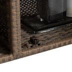 Outdoor Wicker Bar Cart - Stylish Serving Solution