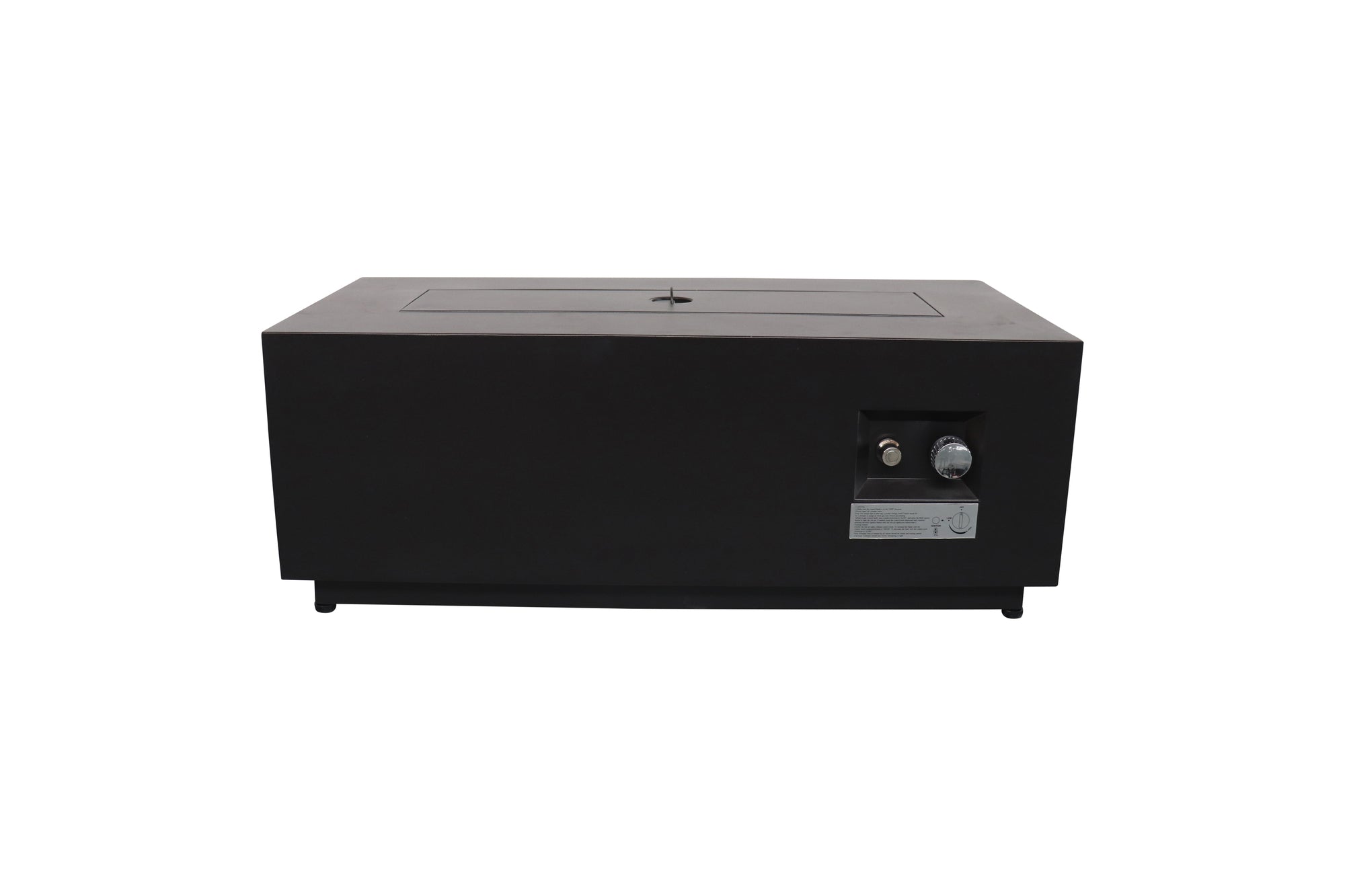 16" H x 42" W Steel Outdoor Fire Pit Table with Lid