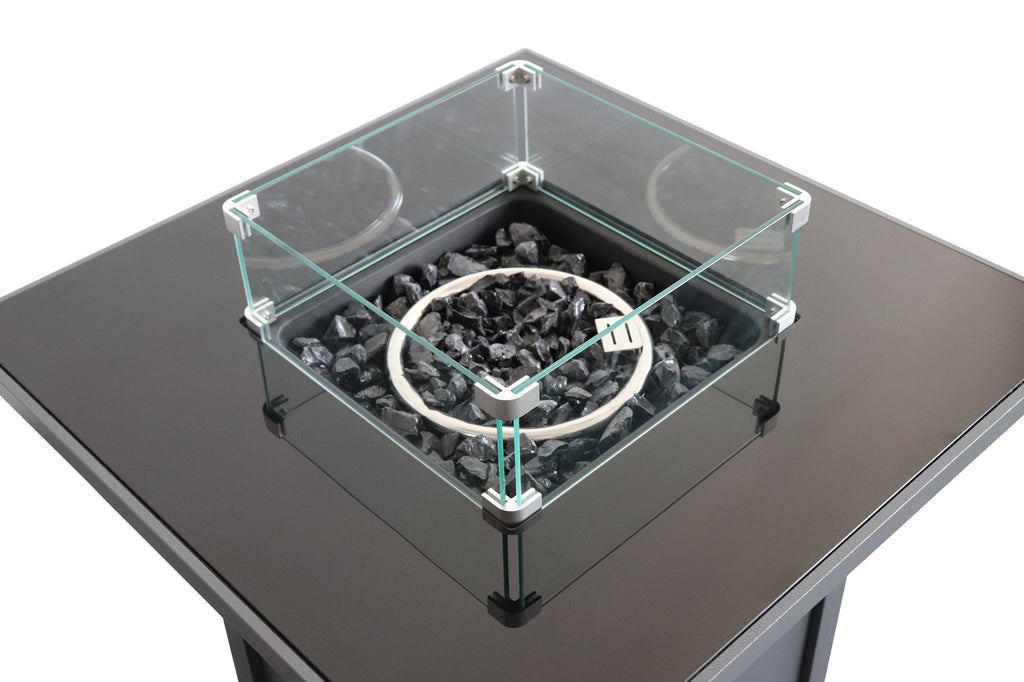 25" H x 30" W Steel Outdoor Fire Pit Table