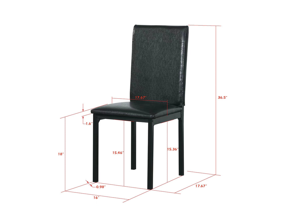 4-Piece Metal Frame Dining Seats