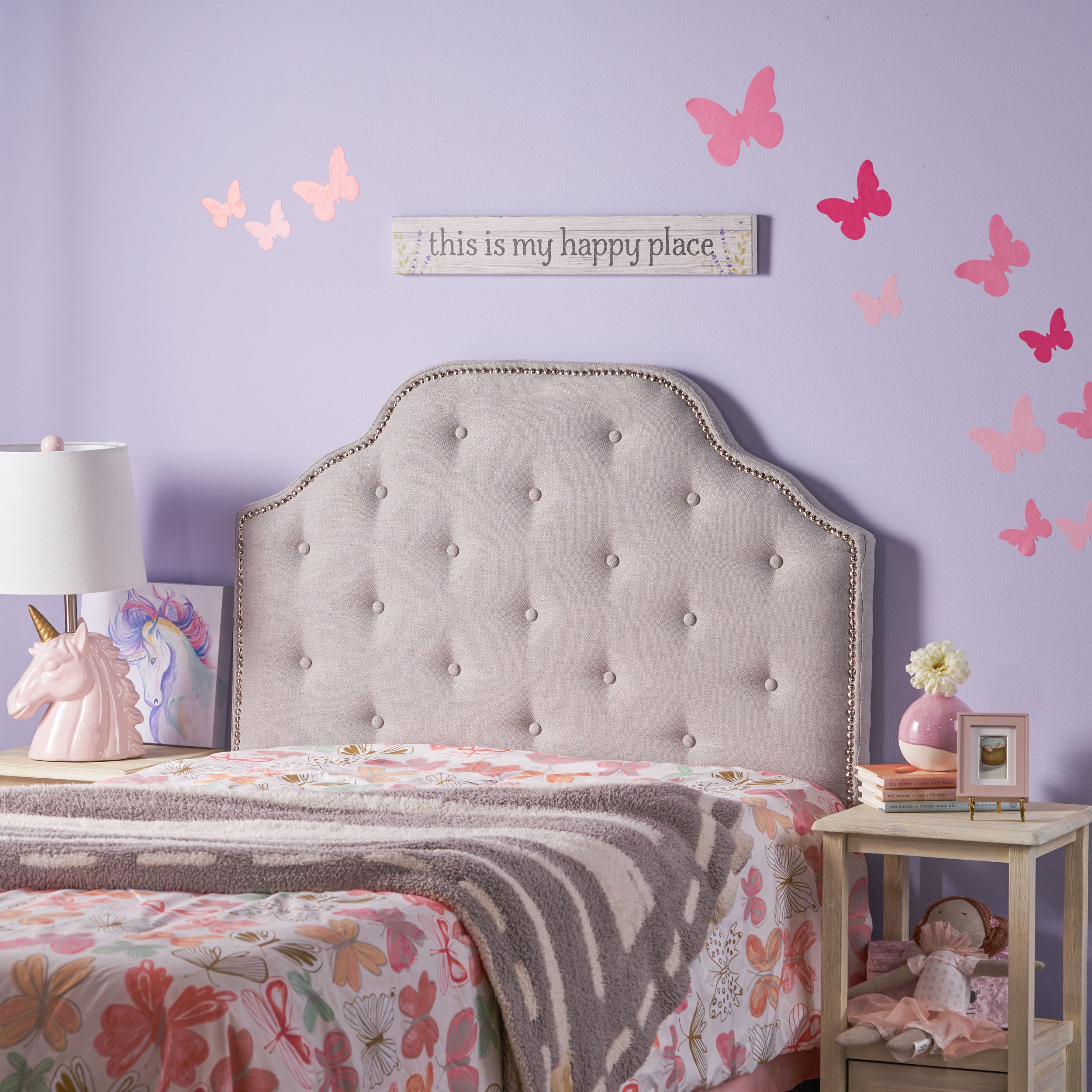 Tufted Upholstered Headboard Twin Size