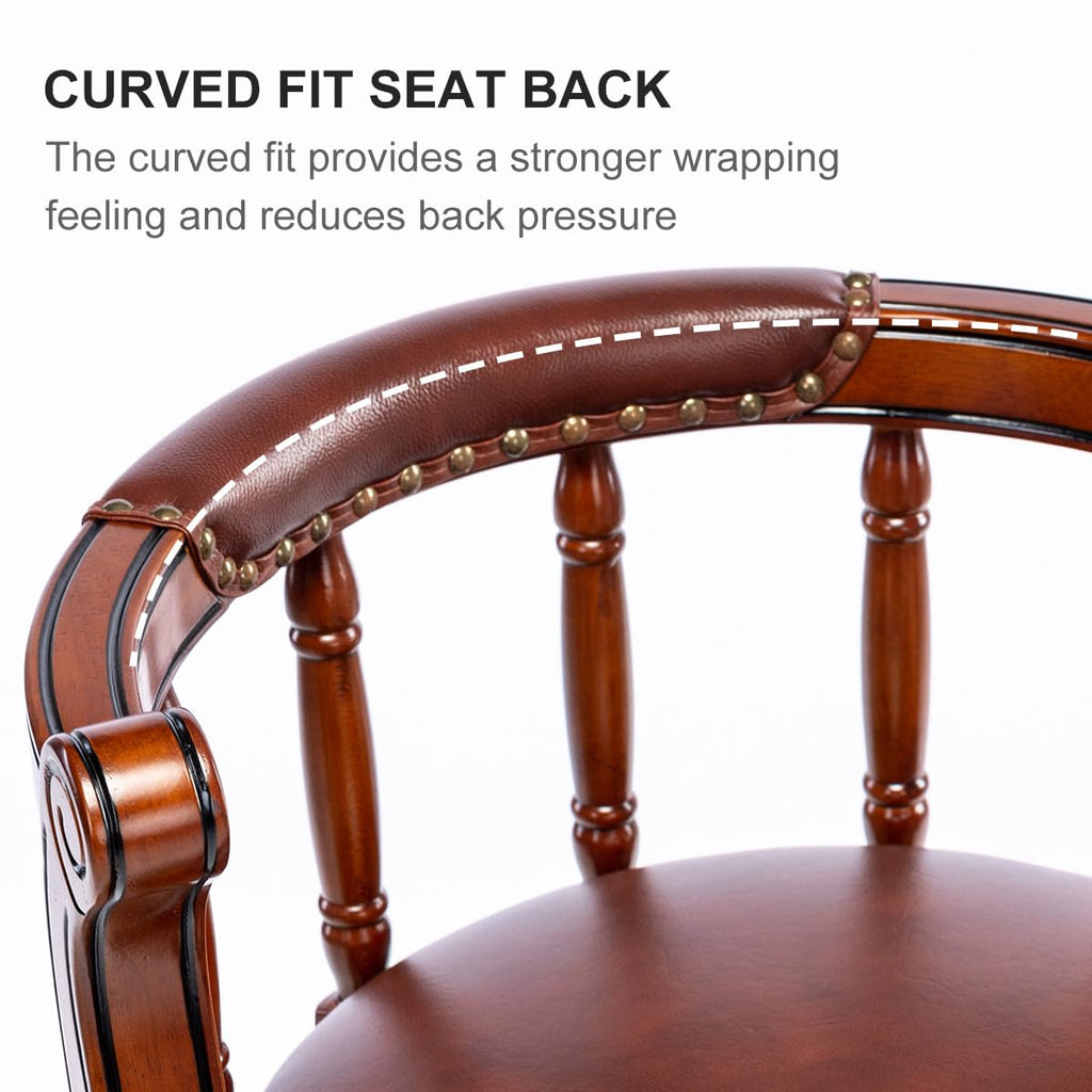 Cow Top Leather Wooden Bar Stools