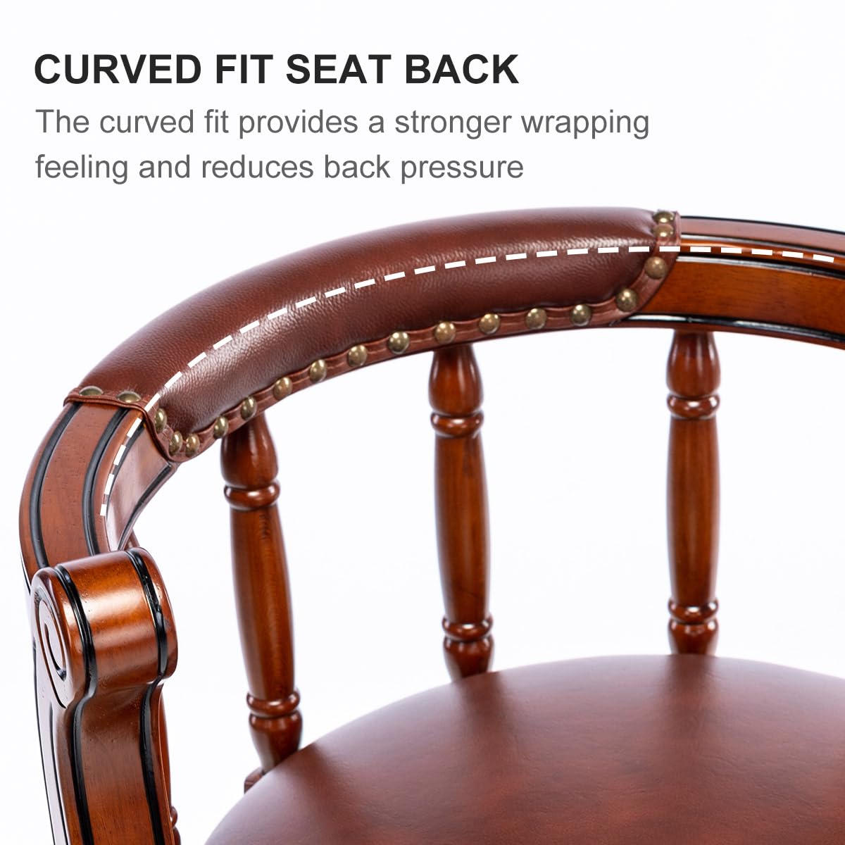Cowtop Leather Wooden Bar Stools