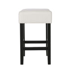 Set of 2, 26.75" Backless Fabric Counter Height Barstool