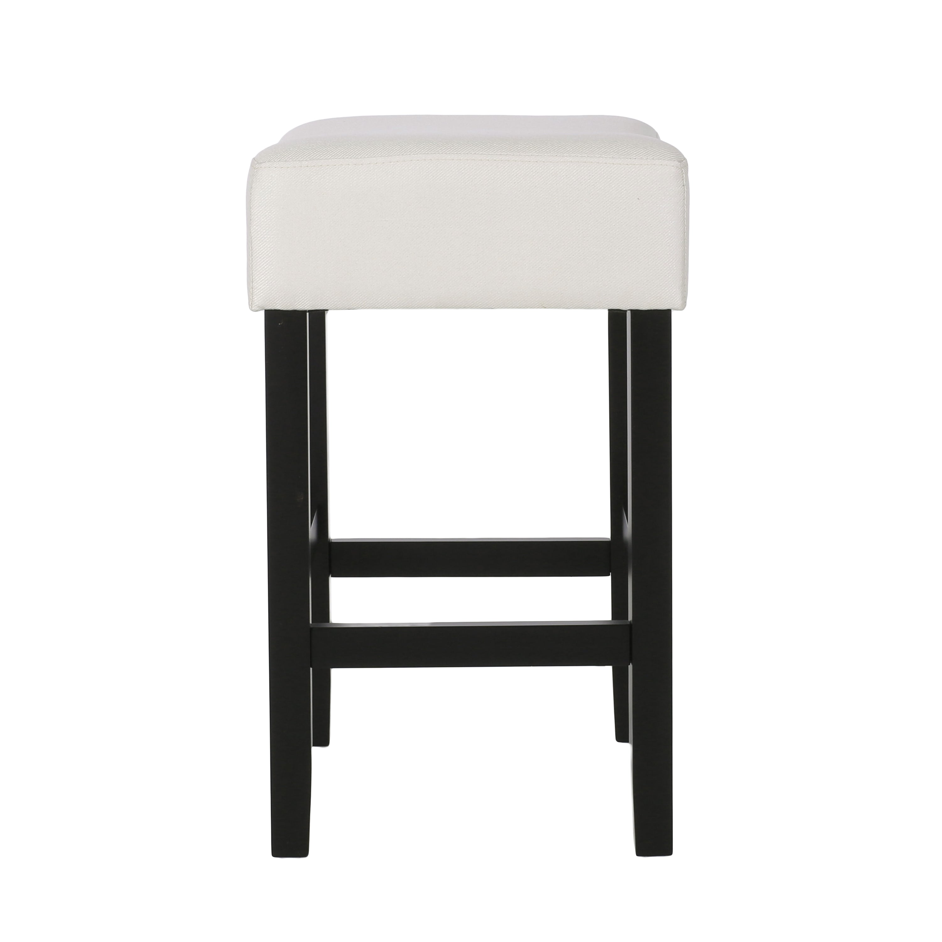 Set of 2, 26.75" Backless Fabric Counter Height Barstool