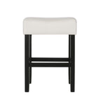 Set of 2, 26.75" Backless Fabric Counter Height Barstool