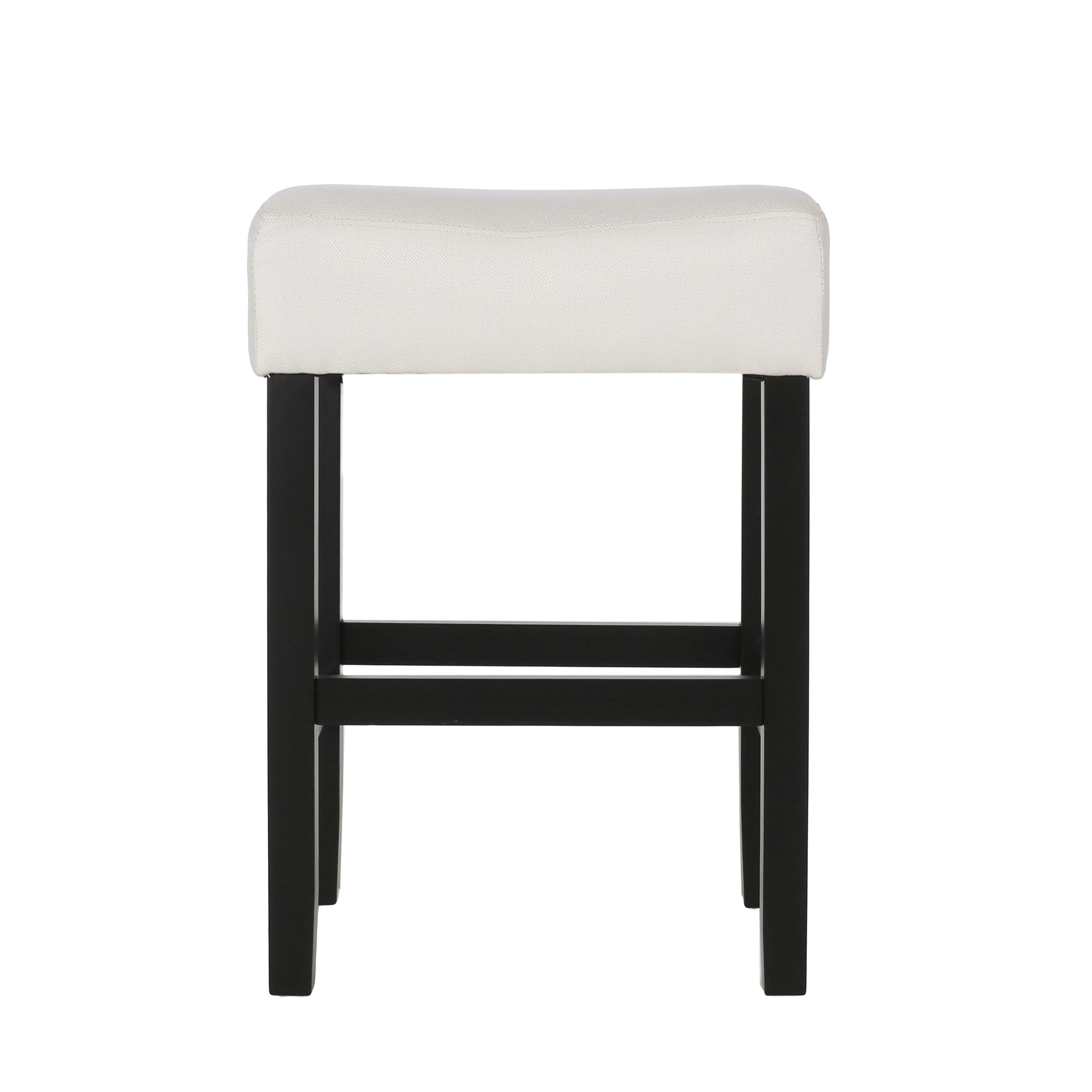 Set of 2, 26.75" Backless Fabric Counter Height Barstool
