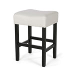 Set of 2, 26.75" Backless Fabric Counter Height Barstool