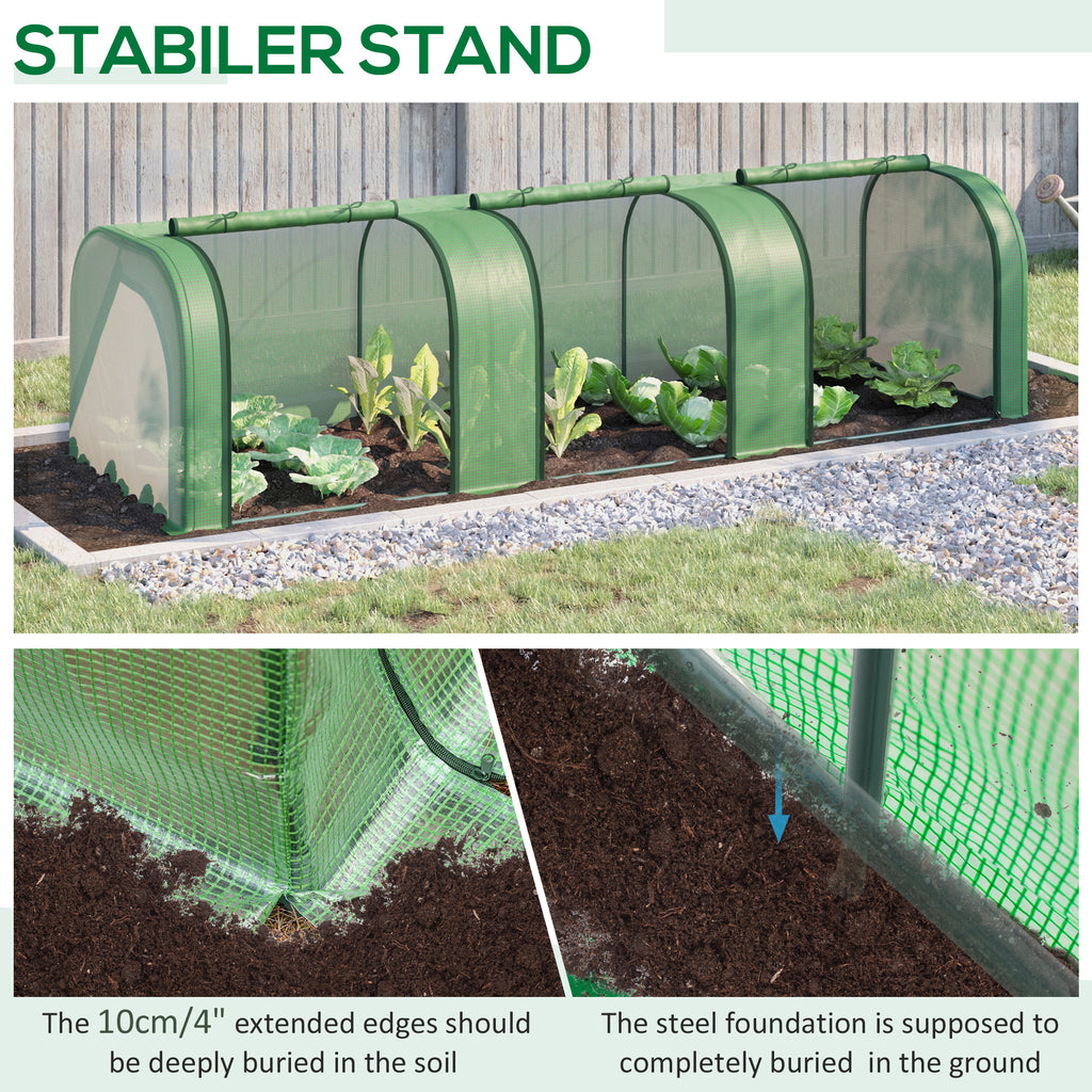 10' x 3' Mini Greenhouse, Portable Tunnel
