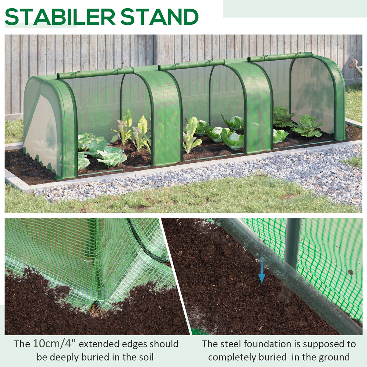 10' x 3' Mini Greenhouse, Portable Tunnel