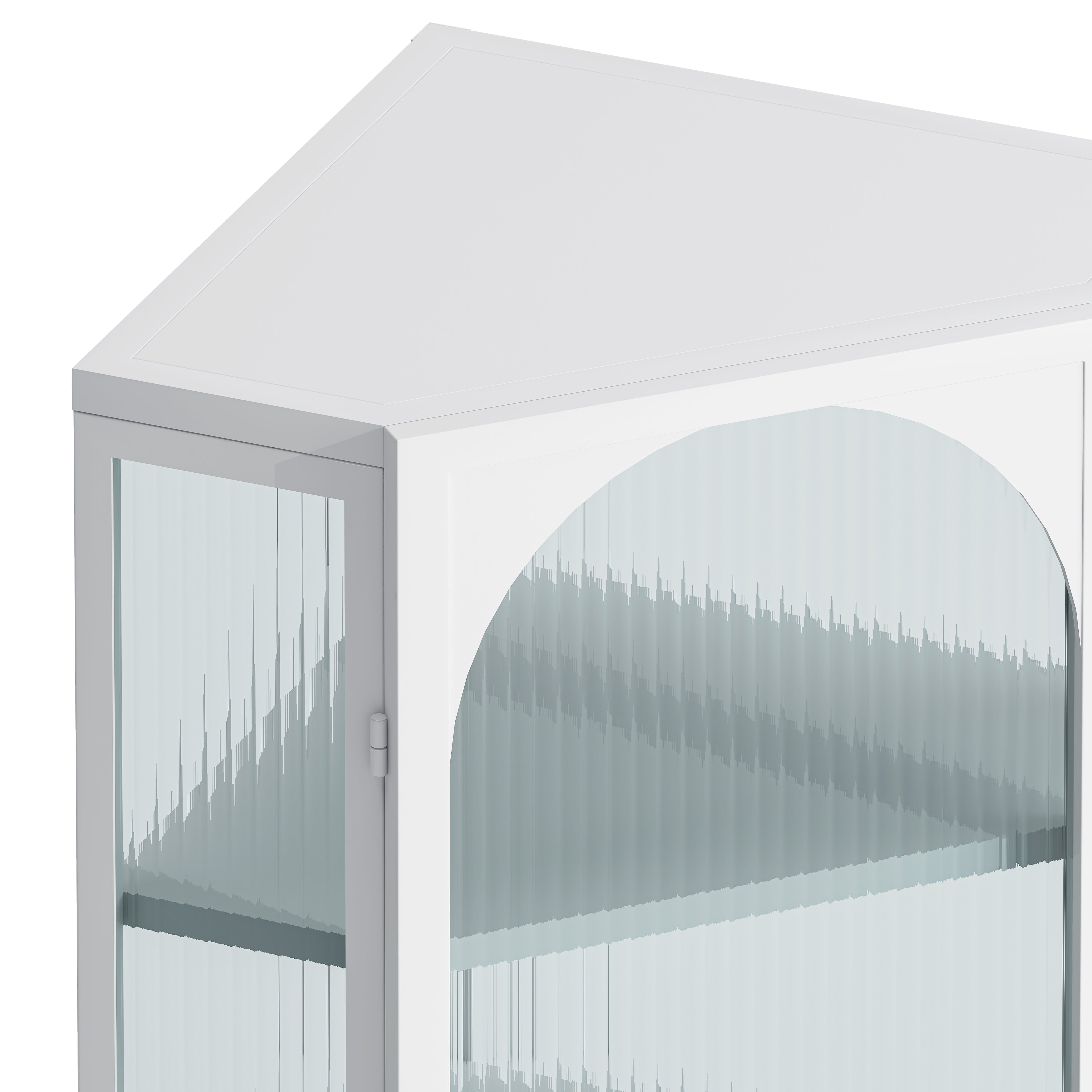 Glass Door Wall Mounted Corner Cabinet