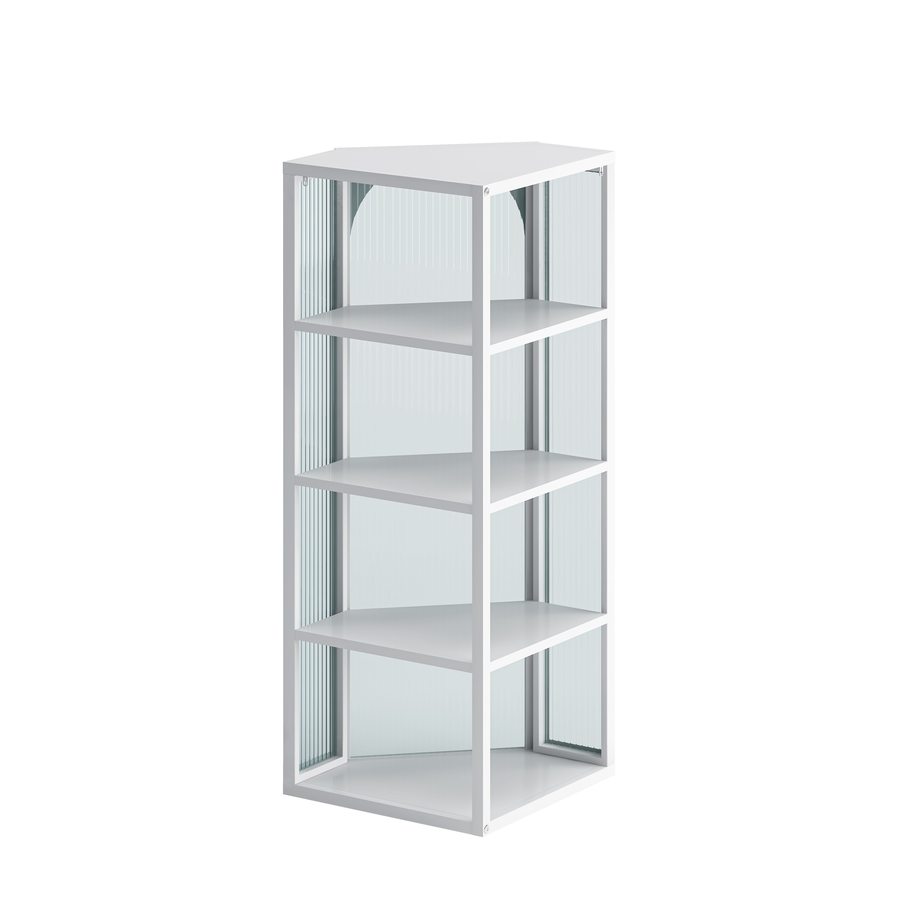 Glass Door Wall Mounted Corner Cabinet