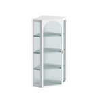 Glass Door Wall Mounted Corner Cabinet