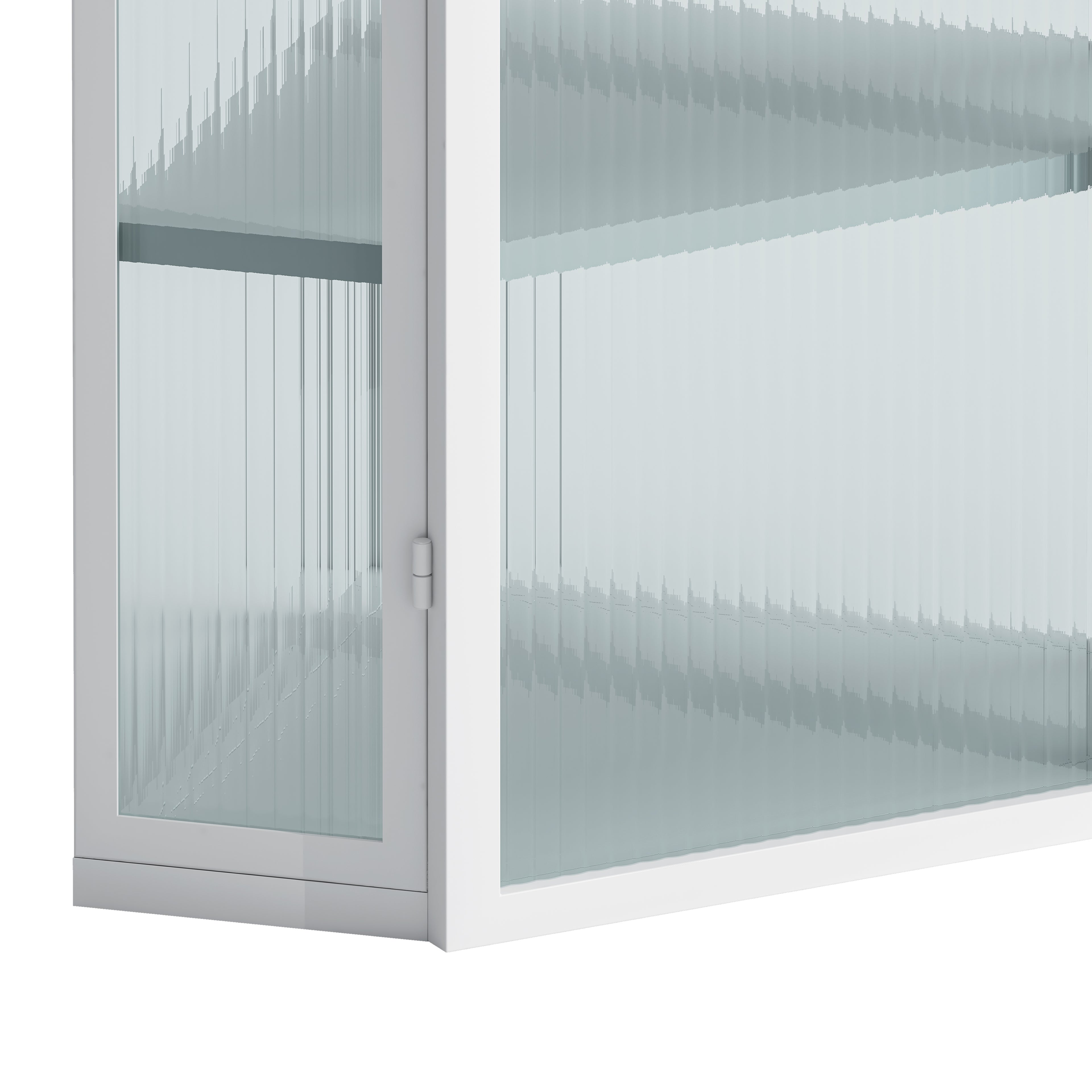 Glass Door Wall Mounted Corner Cabinet