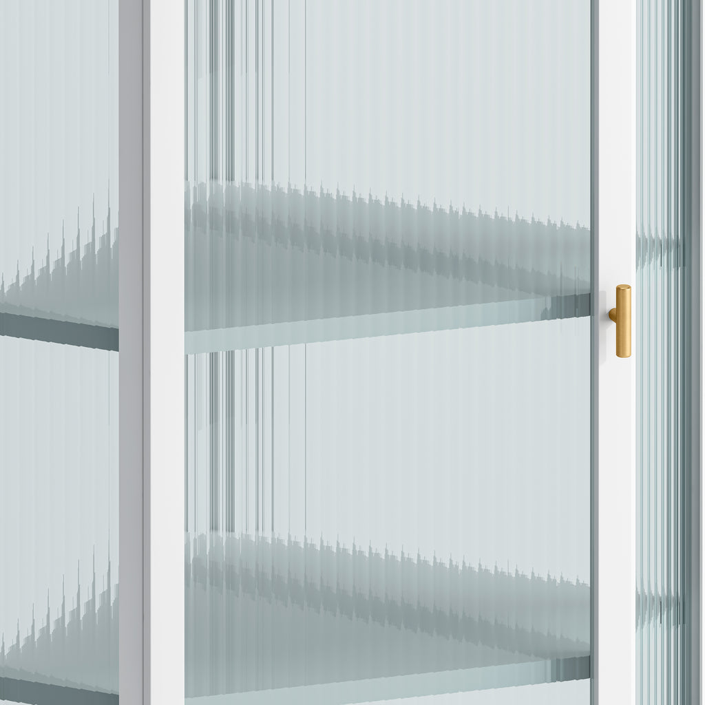 Glass Door Wall Mounted Corner Cabinet