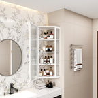 Glass Door Wall Mounted Corner Cabinet