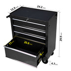 Rolling Tool Chest, 4 Drawer Tool Box with Wheels