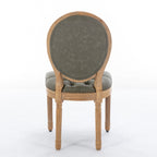 French Style Solid Wood Frame Antique Painting Dining Chair Set