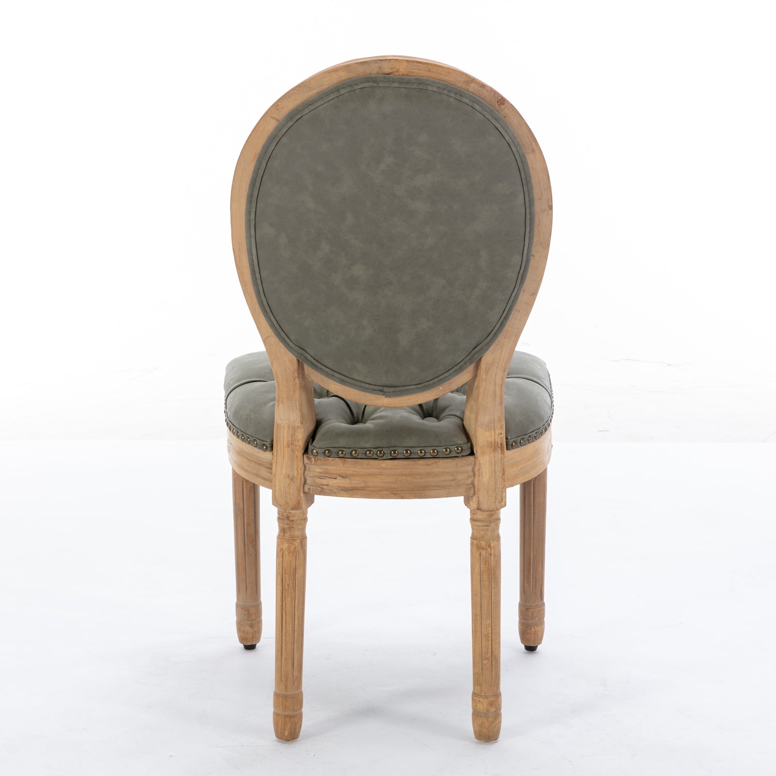 French Style Solid Wood Frame Antique Painting Dining Chair Set