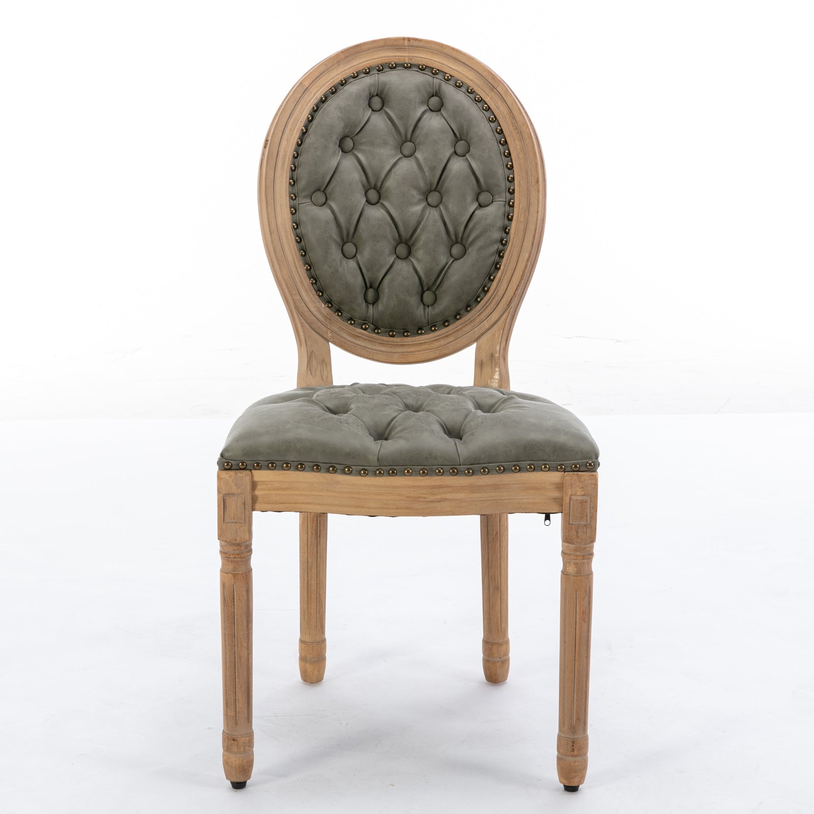 French Style Solid Wood Frame Antique Painting Dining Chair Set