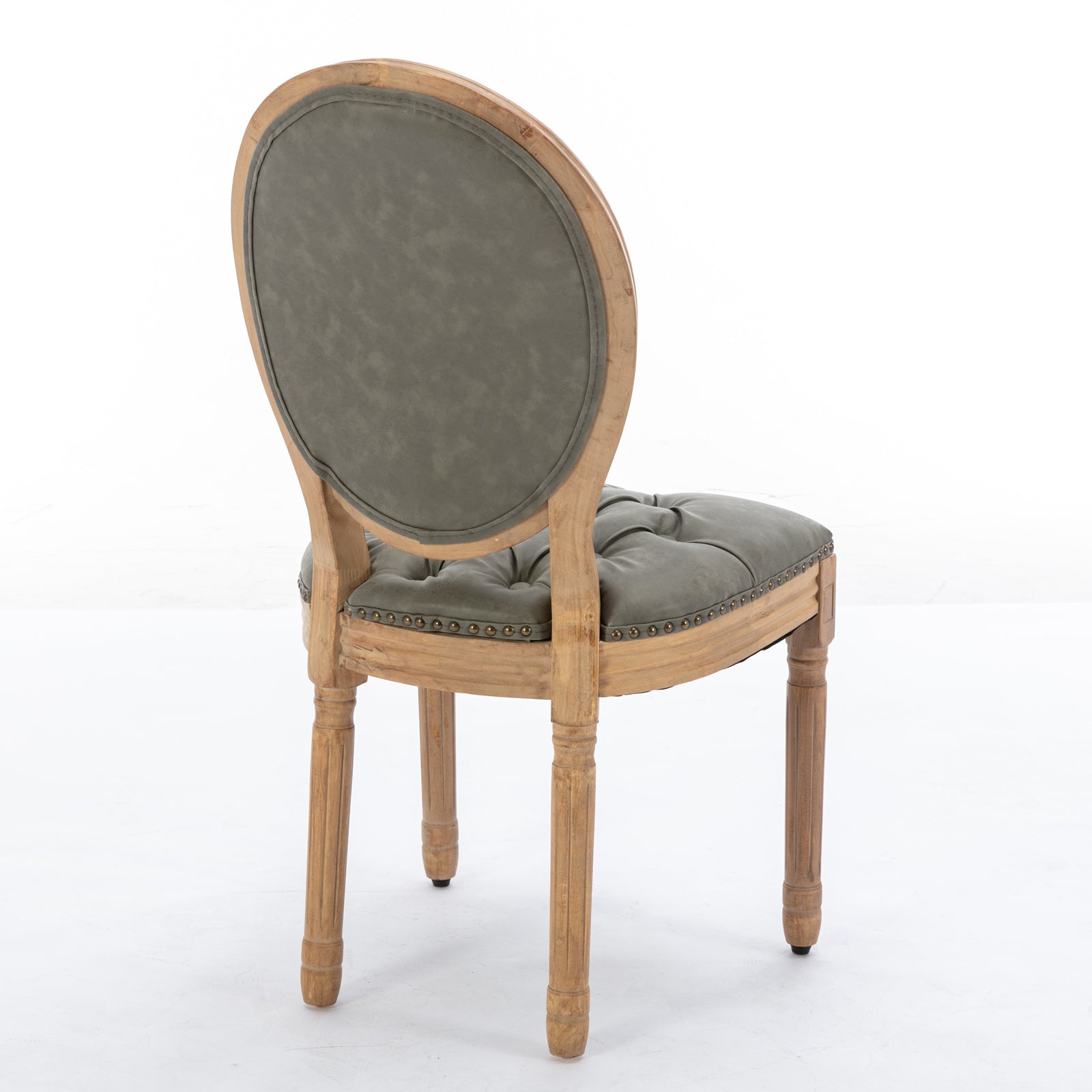 French Style Solid Wood Frame Antique Painting Dining Chair Set