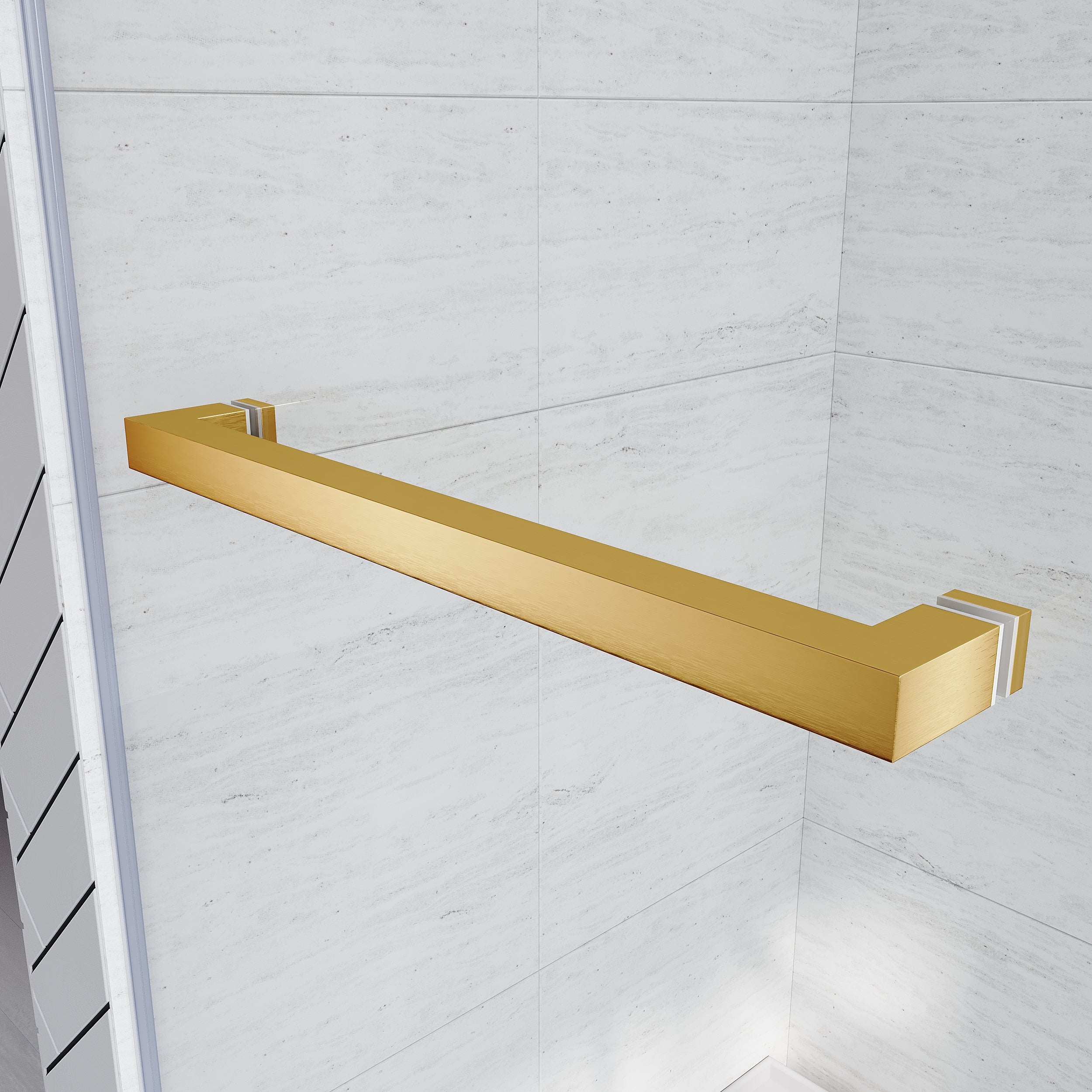 Brushed Frameless Bypass Bathtub Door