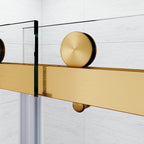 Brushed Frameless Bypass Bathtub Door