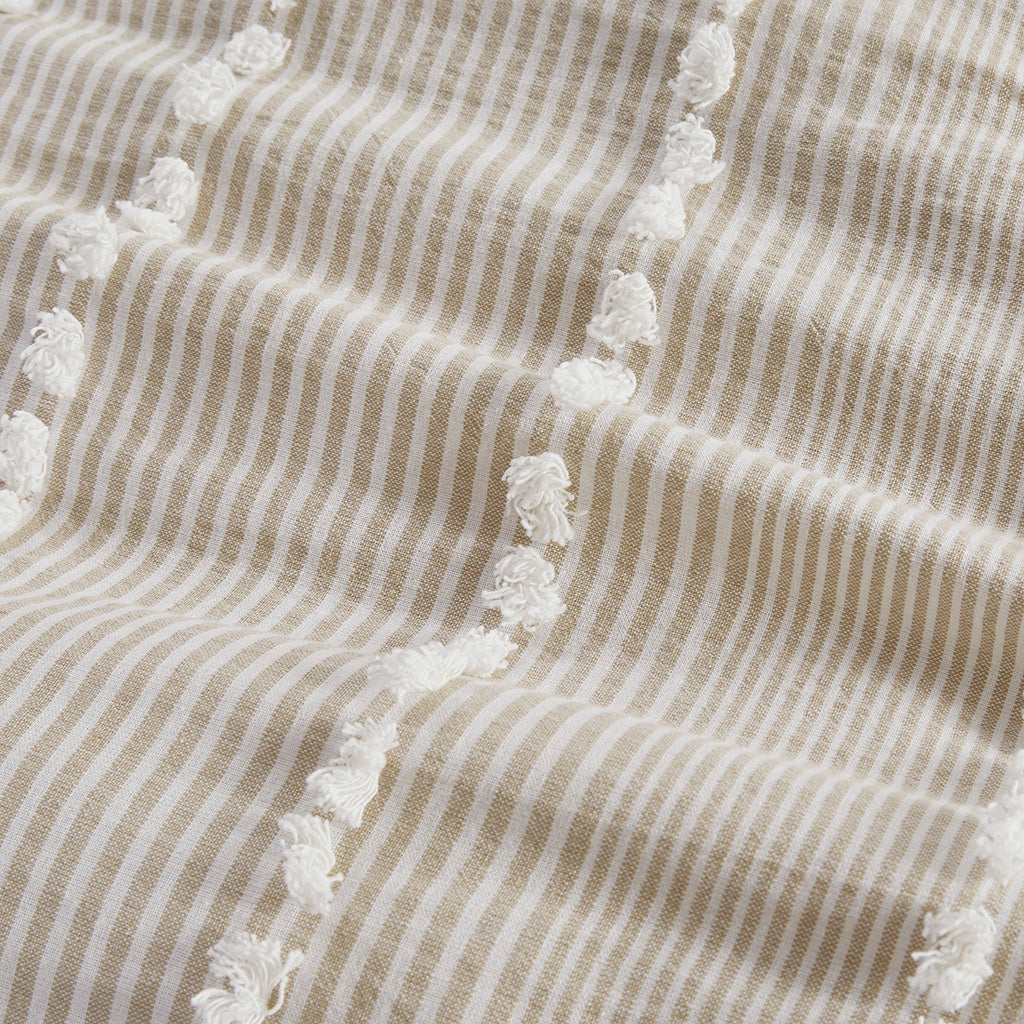 King 3 Piece Cotton Yarn Dyed Duvet Cover Set