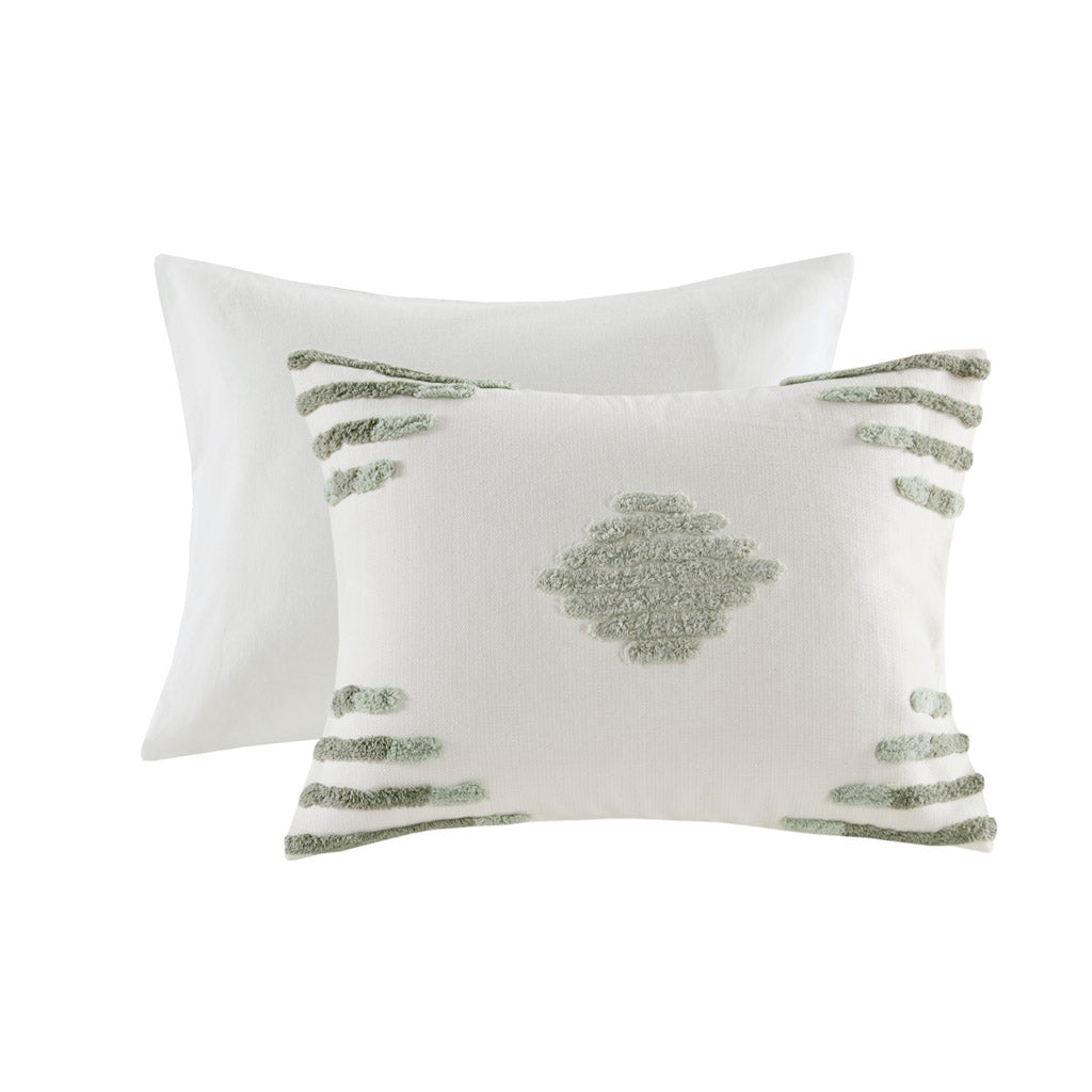 Full/Queen 3 Piece Cotton Blend Chenille Comforter Set